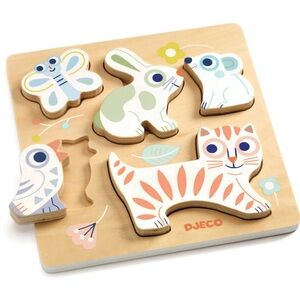 Wooden Puzzle Board - Baby Animals
